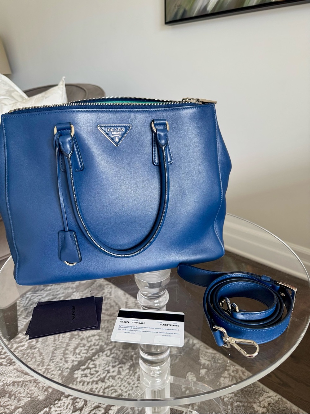 PRADA CITY CALF TOTE
